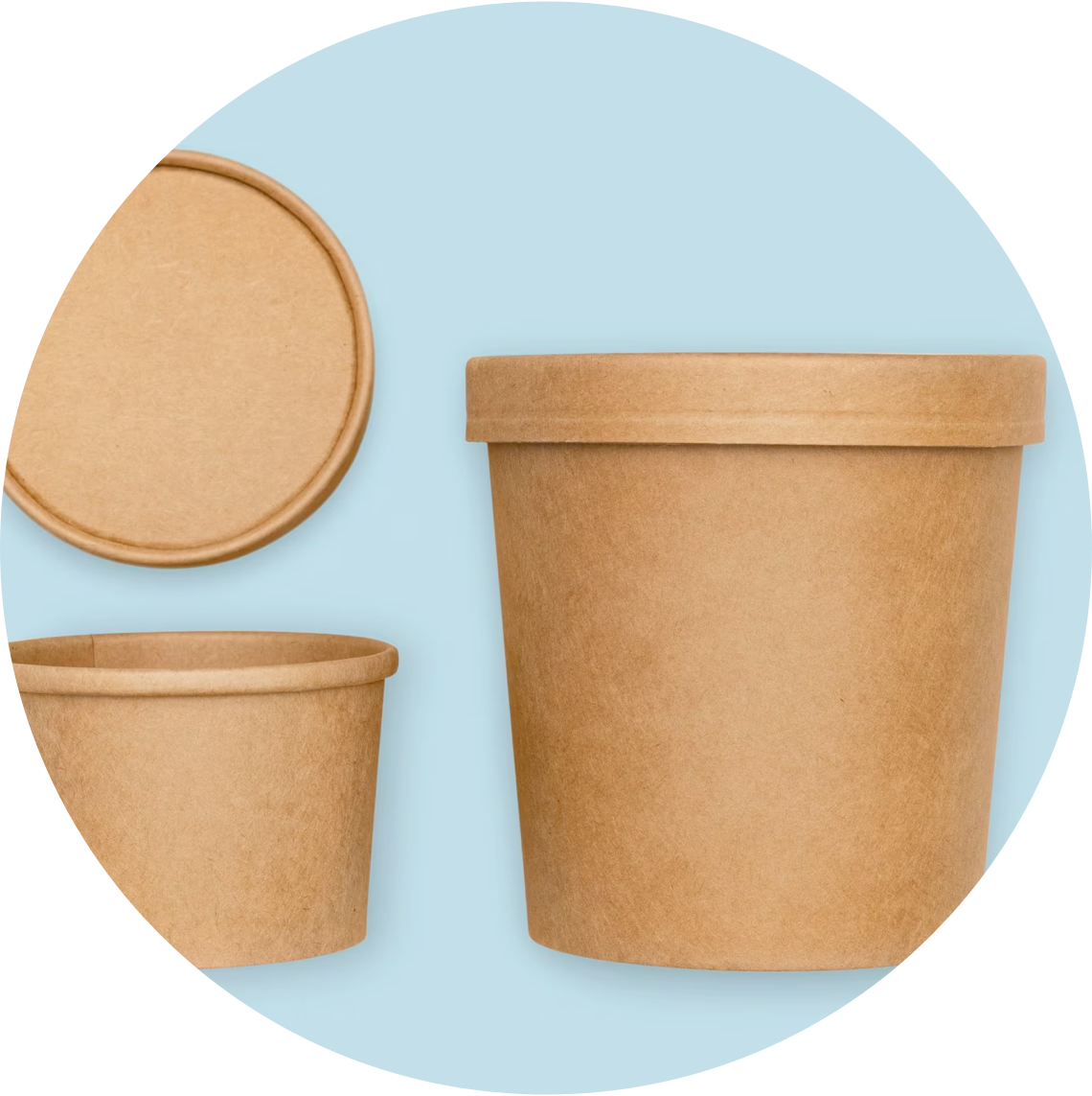 Photo de pots en papier carton